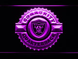 Oakland Raiders Community Quarterback LED Neon Sign Electrical - Purple - TheLedHeroes