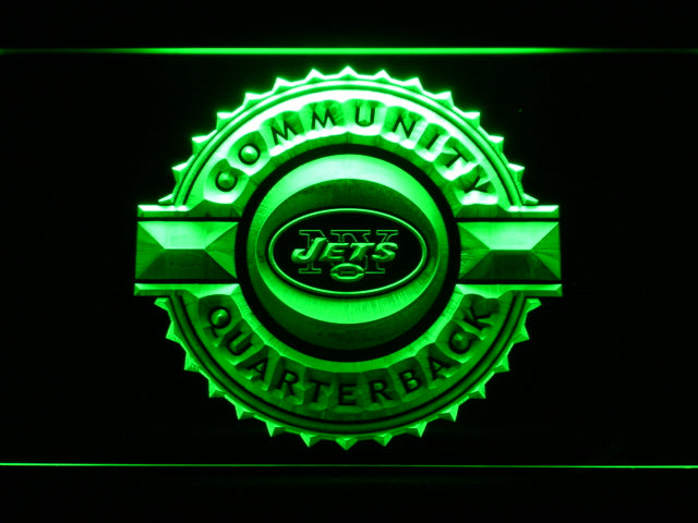 FREE New York Jets Community Quarterback LED Sign - Green - TheLedHeroes