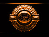 New York Jets Community Quarterback LED Neon Sign Electrical - Orange - TheLedHeroes