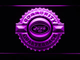 New York Jets Community Quarterback LED Sign - Purple - TheLedHeroes