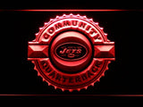 New York Jets Community Quarterback LED Neon Sign Electrical - Red - TheLedHeroes