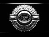 FREE New York Jets Community Quarterback LED Sign - White - TheLedHeroes