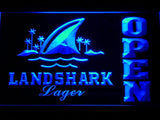 Landshark Lager Open LED Neon Sign Electrical - Blue - TheLedHeroes
