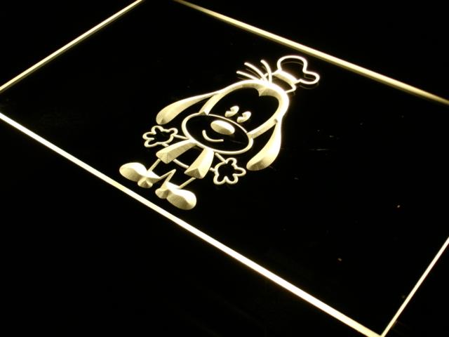 Disney Mini Goofy LED Neon Sign USB - Yellow - TheLedHeroes