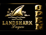 Landshark Lager Open LED Neon Sign Electrical - Yellow - TheLedHeroes