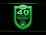 New York Jets 40th Anniversary LED Neon Sign USB - Green - TheLedHeroes