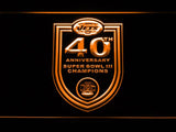 New York Jets 40th Anniversary LED Neon Sign USB - Orange - TheLedHeroes