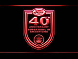 New York Jets 40th Anniversary LED Neon Sign USB - Red - TheLedHeroes