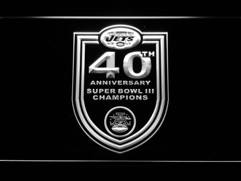 FREE New York Jets 40th Anniversary LED Sign - White - TheLedHeroes