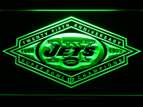 FREE New York Jets 25th Anniversary LED Sign - Green - TheLedHeroes