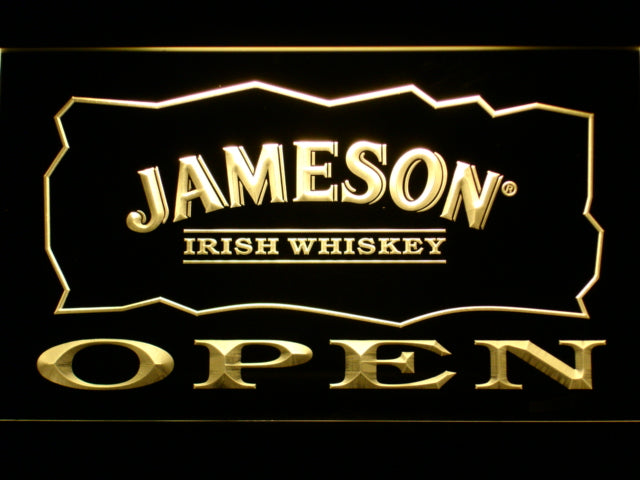 FREE Jameson Open LED Sign - Yellow - TheLedHeroes