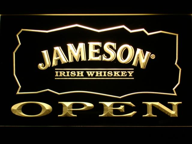 Jameson Open LED Neon Sign USB - Yellow - TheLedHeroes