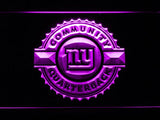 New York Giants Community Quarterback LED Neon Sign USB - Purple - TheLedHeroes