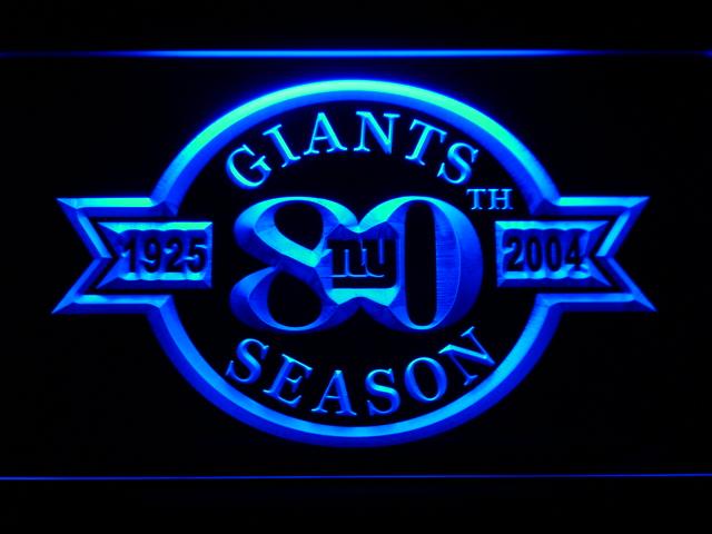 New York Giants 80th Anniversary LED Neon Sign Electrical - Blue - TheLedHeroes