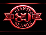 New York Giants 80th Anniversary LED Neon Sign Electrical - Red - TheLedHeroes