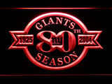 New York Giants 80th Anniversary LED Sign - Red - TheLedHeroes