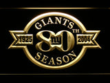 New York Giants 80th Anniversary LED Neon Sign Electrical - Yellow - TheLedHeroes