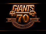 New York Giants 70th Anniversary LED Neon Sign USB - Orange - TheLedHeroes