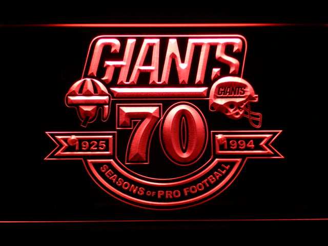 FREE New York Giants 70th Anniversary LED Sign - Red - TheLedHeroes
