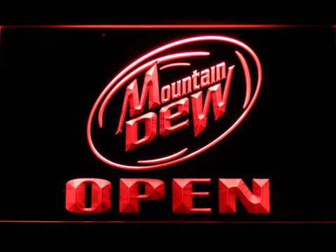 Mountain Dew Open LED Neon Sign Electrical - Red - TheLedHeroes