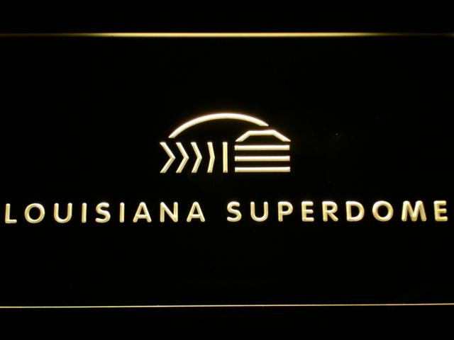 New Orleans Saints Louisiana Superdome (2) LED Neon Sign USB - Yellow - TheLedHeroes
