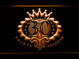 New Orleans Saints 30th Anniversary LED Neon Sign Electrical - Orange - TheLedHeroes