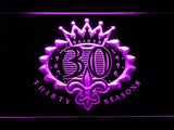 New Orleans Saints 30th Anniversary LED Neon Sign Electrical - Purple - TheLedHeroes