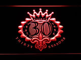 New Orleans Saints 30th Anniversary LED Neon Sign Electrical - Red - TheLedHeroes
