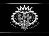 New Orleans Saints 30th Anniversary LED Neon Sign Electrical - White - TheLedHeroes