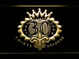 New Orleans Saints 30th Anniversary LED Neon Sign Electrical - Yellow - TheLedHeroes