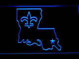 New Orleans Saints (6) LED Neon Sign USB - Blue - TheLedHeroes
