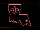 New Orleans Saints (6) LED Neon Sign USB - Red - TheLedHeroes
