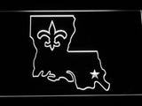 New Orleans Saints (6) LED Neon Sign USB - White - TheLedHeroes