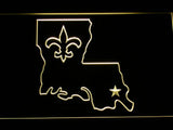 New Orleans Saints (6) LED Neon Sign USB - Yellow - TheLedHeroes