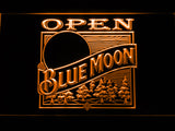FREE Blue Moon Open (2) LED Sign - Orange - TheLedHeroes