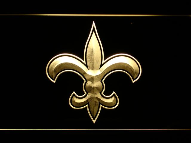 New Orleans Saints (8) LED Neon Sign USB - Yellow - TheLedHeroes