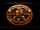 New England Patriots 20th Anniversary LED Neon Sign USB - Orange - TheLedHeroes