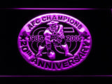 New England Patriots 20th Anniversary LED Neon Sign Electrical - Purple - TheLedHeroes