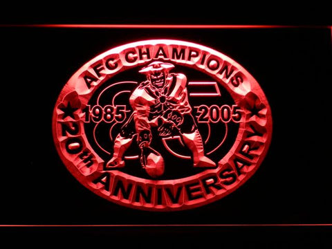 New England Patriots 20th Anniversary LED Neon Sign USB - Red - TheLedHeroes