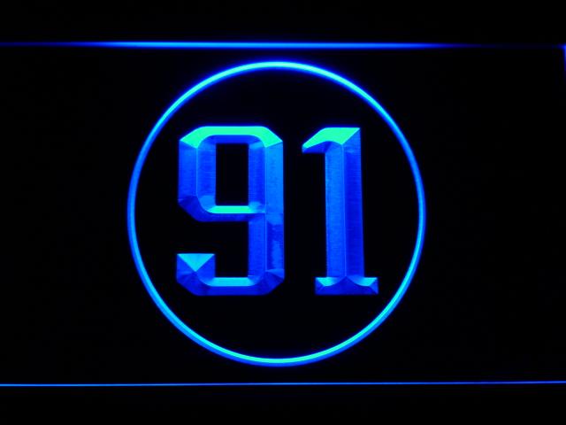 New England Patriots #91 Jamie Collins LED Neon Sign Electrical - Blue - TheLedHeroes