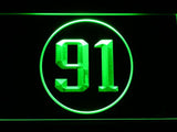 New England Patriots #91 Jamie Collins LED Neon Sign Electrical - Green - TheLedHeroes