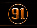New England Patriots #91 Jamie Collins LED Neon Sign Electrical - Orange - TheLedHeroes