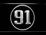 New England Patriots #91 Jamie Collins LED Neon Sign USB - White - TheLedHeroes