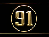 New England Patriots #91 Jamie Collins LED Neon Sign Electrical - Yellow - TheLedHeroes
