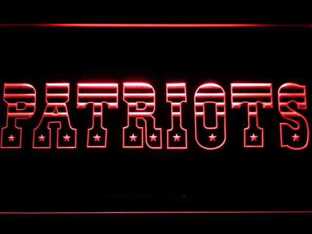 New England Patriots (4) LED Neon Sign USB - Red - TheLedHeroes