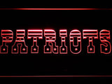 New England Patriots (4) LED Neon Sign USB - Red - TheLedHeroes