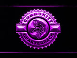 Minnesota Vikings Community Quarterback LED Neon Sign USB - Purple - TheLedHeroes