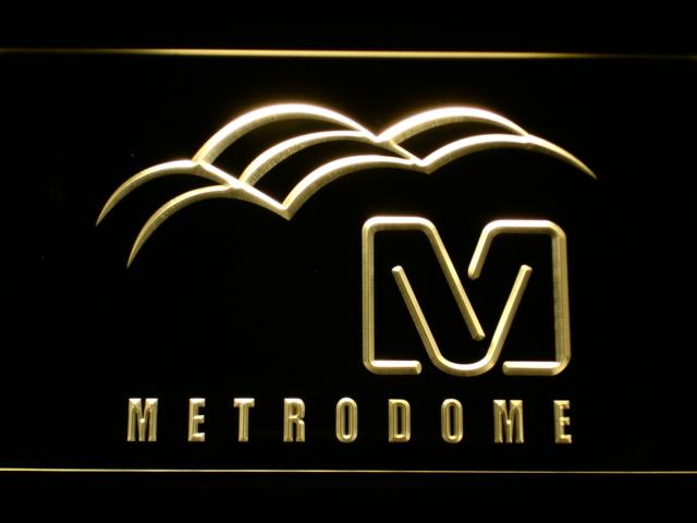 Minnesota Vikings Metrodome LED Neon Sign USB - Yellow - TheLedHeroes