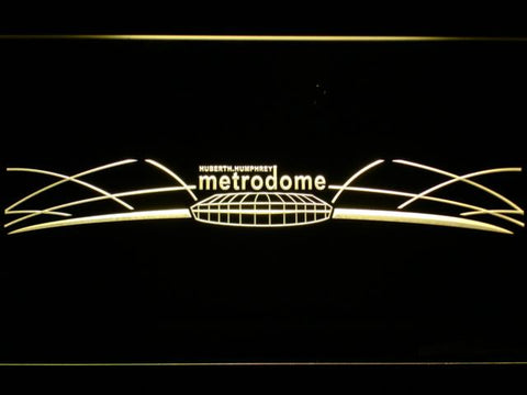 Minnesota Vikings Hubert H. Humphrey Metrodome LED Neon Sign Electrical - Orange - TheLedHeroes