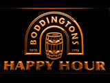 Boddingtons Happy Hour LED Neon Sign USB - Orange - TheLedHeroes